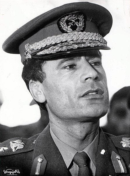 Gaddafi, pictured shortly after his seizure of power on a visit to Yugoslavia in 1970.